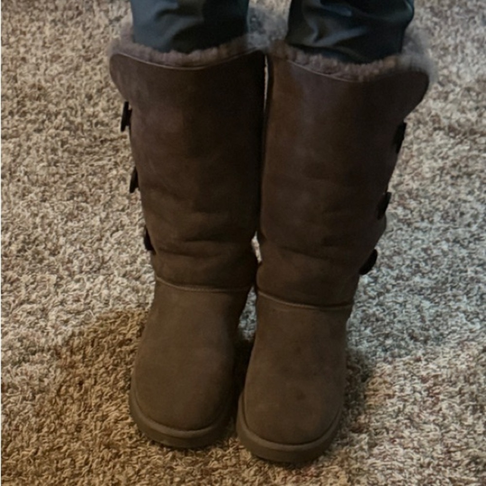 UGG Charcoal grey Buttoned Winter Boots - Picture 2 of 10